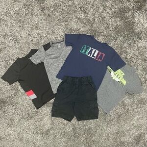 One Children’s Place Pull On Cargo Pants and Four T-Shirts Size 5T